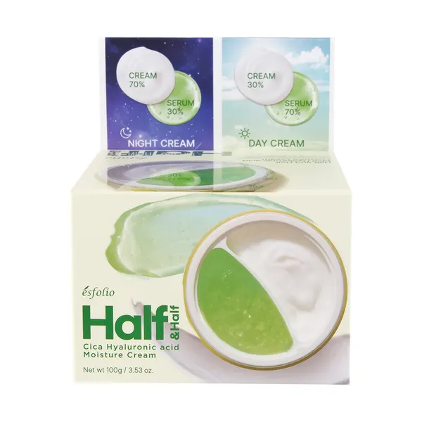 Крем для лица "ESFOLIO" HALF&HALF с гиалуроновой кислотой (увлажняющий) 100 мл
