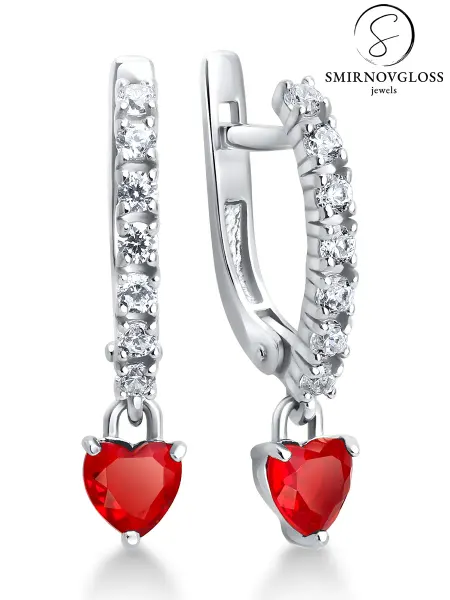 SMIRNOVGLOSS jewels Серьги с сердечком бижутерия