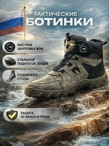 STREET TACTICS Ботинки тактические с быстрой шнуровкой, треккинговые