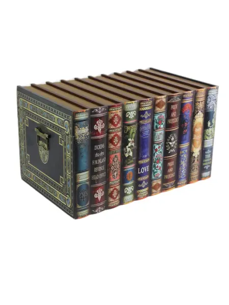 GRAND FOREST Декоративный сундук с вертикальными книгами 60х38х35 см