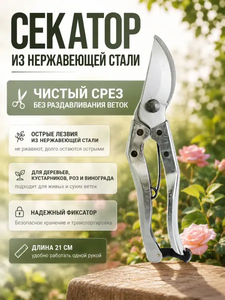 Благодатное земледелие Секатор из нержавеющей стали