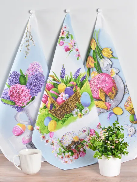 NIKITA TEREHOV TEXTILE Полотенца кухонные набор 3 шт 60х47 см рогожка