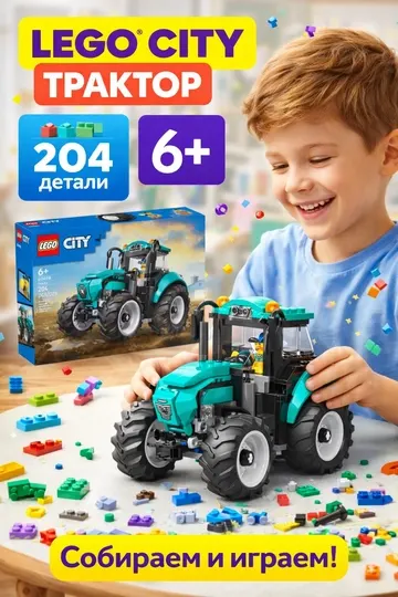 LEGO Конструктор City 60498 Трактор