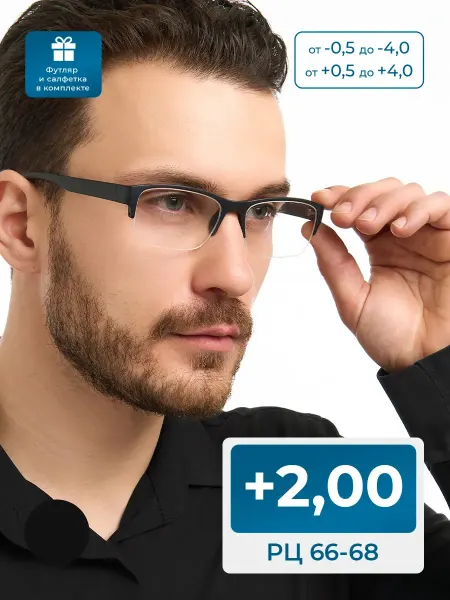 The Glasses Are Correcting Nova Очки РЦ 66-68 корригирующие полуободковые (+2.00)