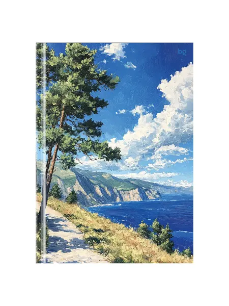 Бизнес-блокнот А4, 80л, BG "Пейзаж", глянцевая ламинация