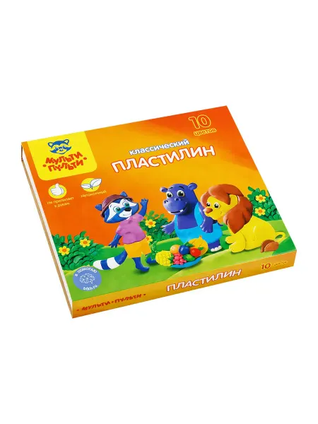 Пластилин Мульти-Пульти "Приключения Енота", 10 цветов, 200