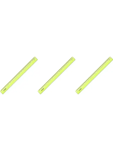 Attache Линейка прозрачная NEON Cristal 30см 3 шт