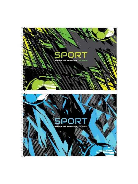 Альбом для рисования 24л, А4, на гребне BG "Sport"
