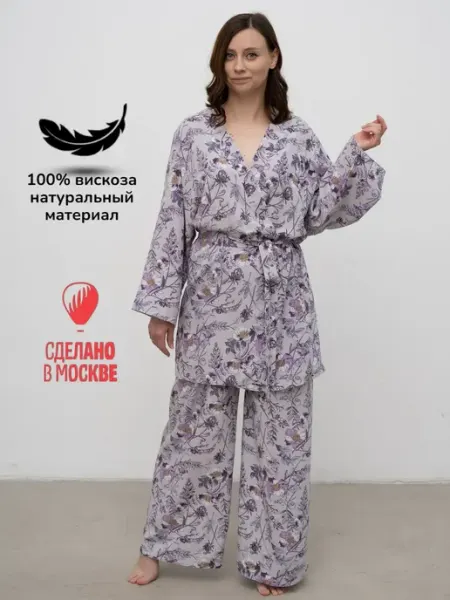 4nights Домашний костюм женский с брюками, 100% вискоза