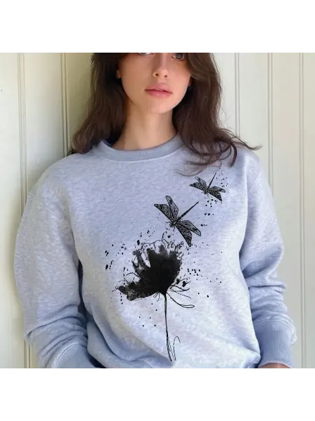 Lily Fashion Толстовка свободная без начеса