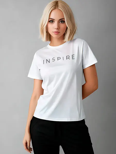 Каждому Своё Футболка женская Inspire Минимализм Вдохновляющая Стильная