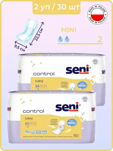 Seni Урологические прокладки Control Mini 30шт 2капли 2уп