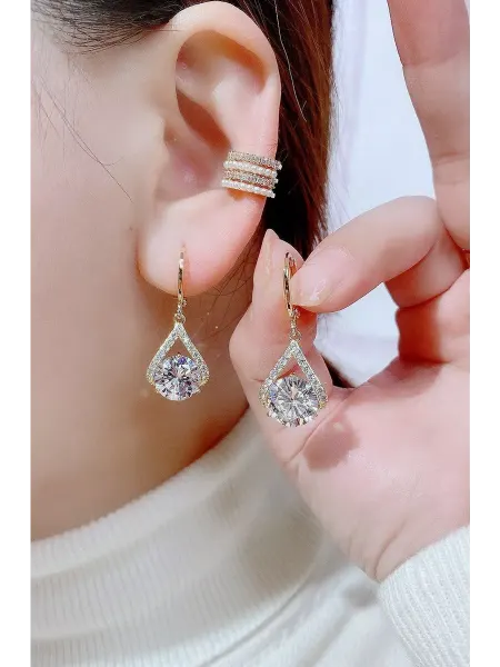 MoyShop Серьги бижутерия с камнями