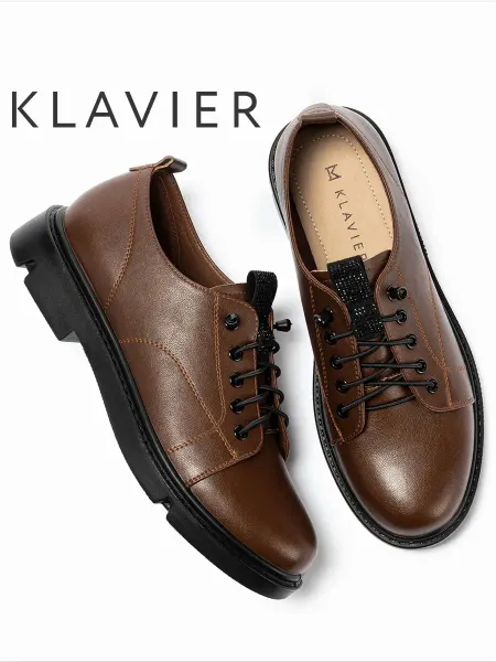 KLAVIER Полуботинки женские коричневые кожаные