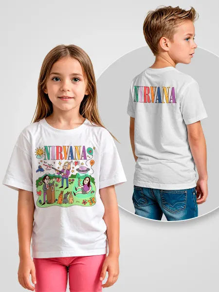 Printech Детская футболка Nirvana Rock music музыка рок