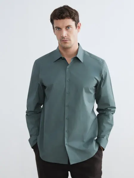 LC Waikiki LCW ECO Мужская рубашка из поплина regular fit