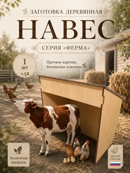 Заготовка, деревянный конструктор - Навес (Ферма)