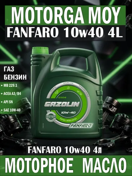 Масло моторное FANFARO 10W-40 полусинтетическое, 4 л