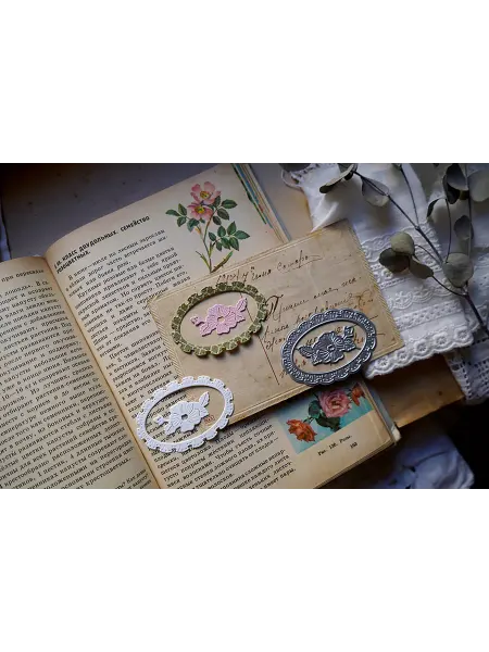 Scrapfriend Ножи для вырубки Рюши и роза, 6x4см