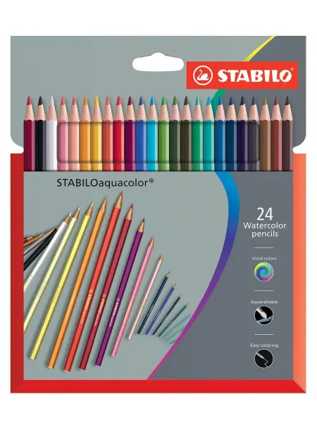 STABILO Карандаши цветные акварельные художественные 24 цвета