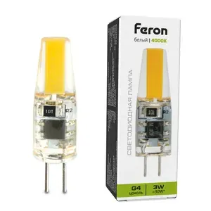 Feron Лампа светодиодная LB-423 3W G4 6400К 5 шт