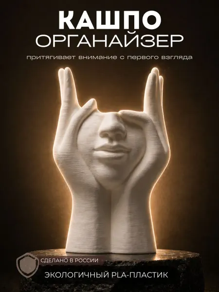 Кашпо органайзер для растений и канцелярии декоративное