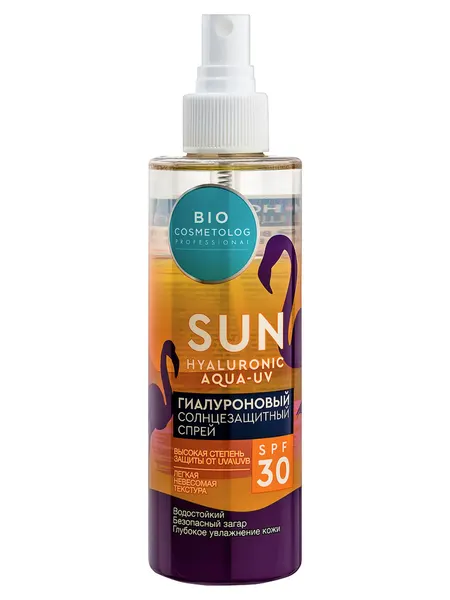 Bio Cosmetolog Professional Спрей солнцезащитный гиалуроновый SPF30 190 мл