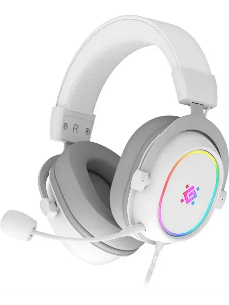 DEFENDER Наушники HALO RGB-подсветка белый (62560)