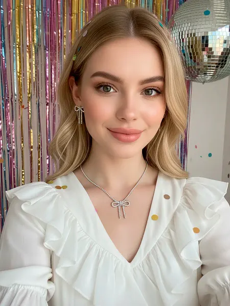 DESIGNER JEWERLY Комплект украшений колье и серьги, набор невесты на свадьбу