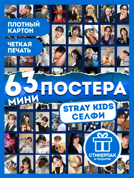 AniBox Постеры Stray Kids 63 плаката на стену Чонин Феликс