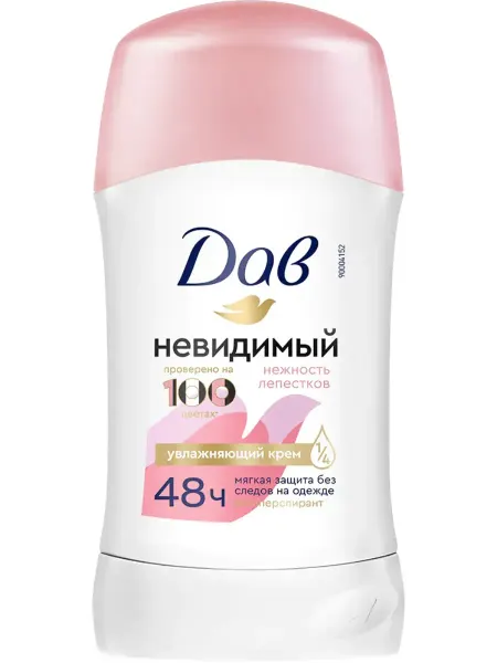 Dove Антиперспирант-карандаш Невидимый Нежность лепестков, 40 мл