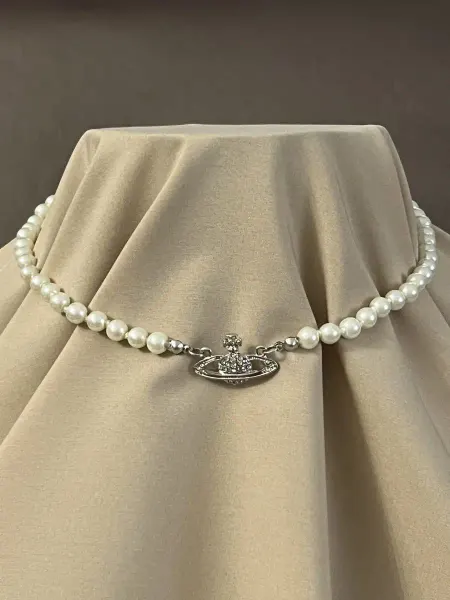 UTA JEWELRY Колье чокер из жемчуга на шею с кулоном