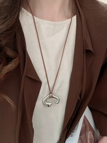Marfa`Shop Кулон металлический на шнурке бижутерия