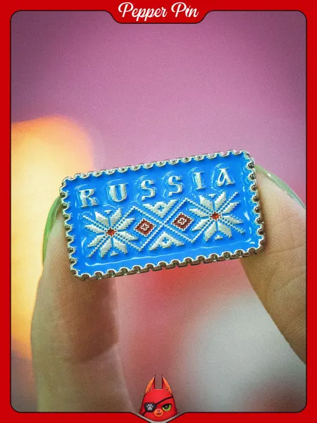 Pepper Pin Металлическая брошь на рюкзак Россия