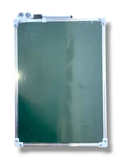 Двусторонняя магнитная доска: белая и зеленая, 25x35 см, в комплекте маркеры и магниты