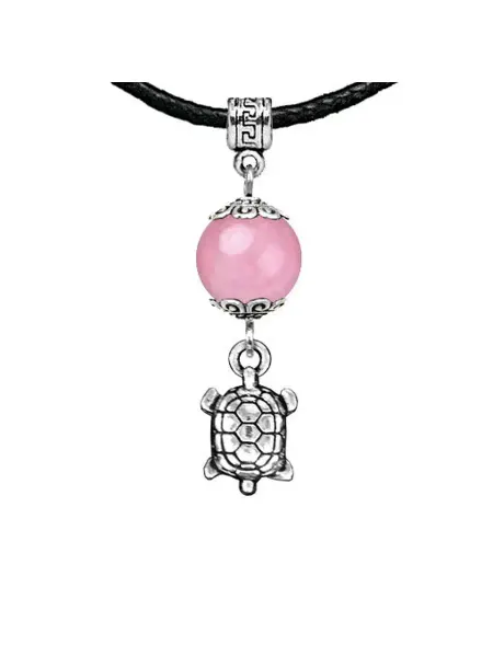 Runes&Gems Амулет Черепаха (здоровье и долголетие), розовый кварц