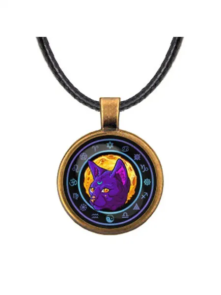 Runes&Gems Кулон-амулет со шнурком Лунный кот