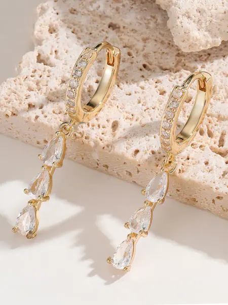 MoyShop Серьги кольца с кристаллами