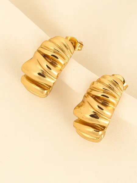 Firuni Серьги женские, злотистые, бижутерия