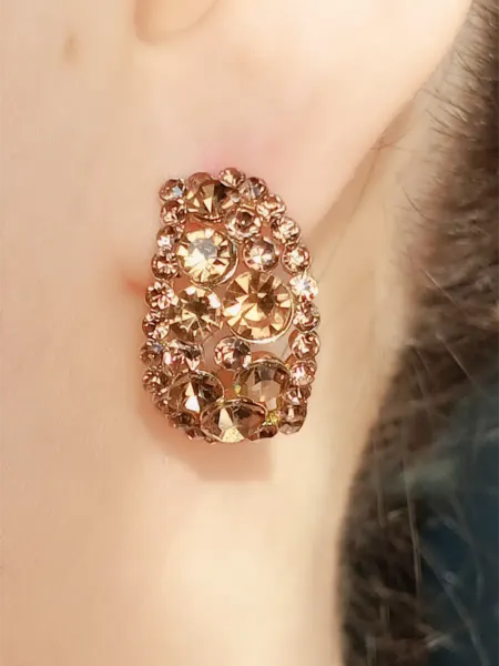 Nik&Chic Серьги вечерние со стразами