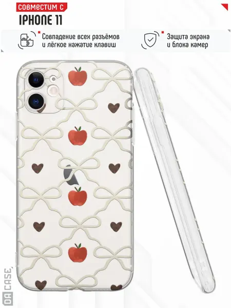DACase Чехол на iPhone 11 с принтом бантиками