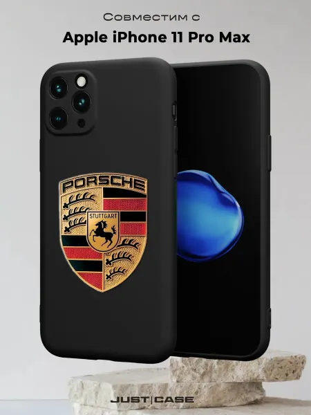 Принт-бутик Чехол на iPhone 11 Pro Max с принтом Логотип Porsche