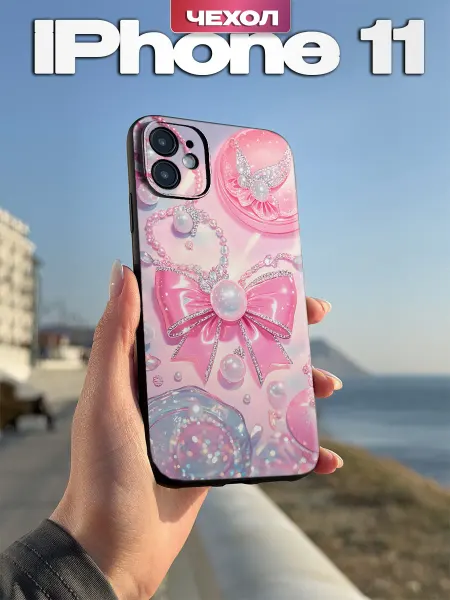 PBl store Чехол на iPhone 11 с принтом Бантик