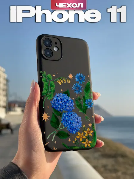 PBl store Чехол на iPhone 11 с принтом Цветы