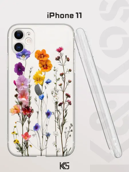 Варибрус Чехол на iPhone 11 с принтом Полевой букет