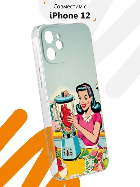 Мобилиус Чехол на iPhone 12 mini с принтом Женщина