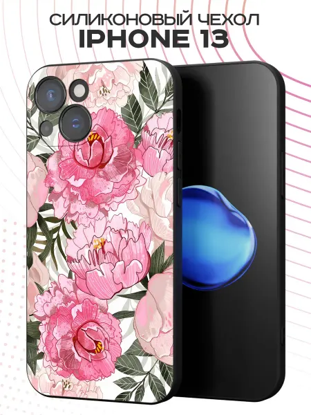 FACTORIA Чехол на Apple iPhone 13 с принтом Пионы