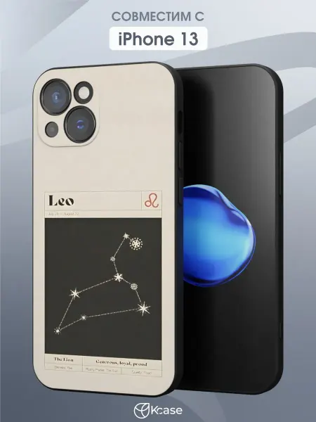 Kcase Чехол на Apple iPhone 13 с принтом Лев