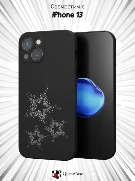 QuestCase Чехол на Apple iPhone 13 с принтом Звезды