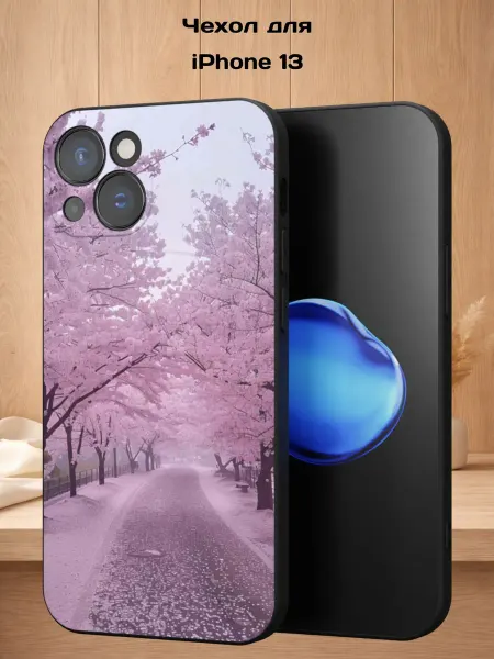 Case Style Чехол на iPhone 13 с принтом Цветущая сакура